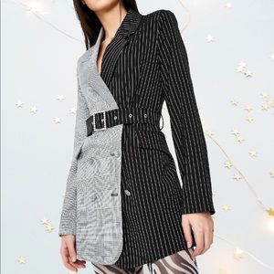 JADED LONDON Split Diamante Belt Blazer Sz Sm
